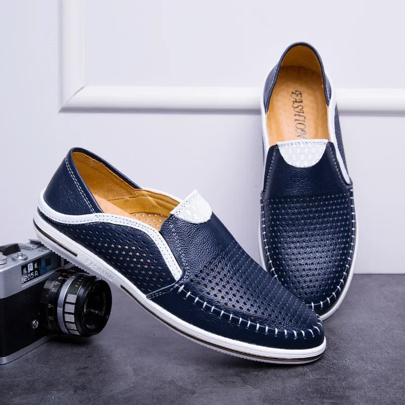 Chaussures Business Casual Homme Ajourées — Style Anglais, Slip-On | CLEVI Paris