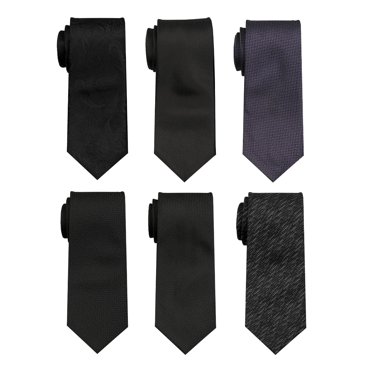 Lot de 6 cravates homme jacquard – CLEVI Paris