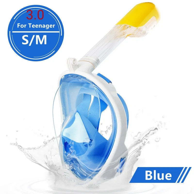 Masque de Plongée Plein Visage Anti-Buée – Snorkeling Adulte & Enfant
