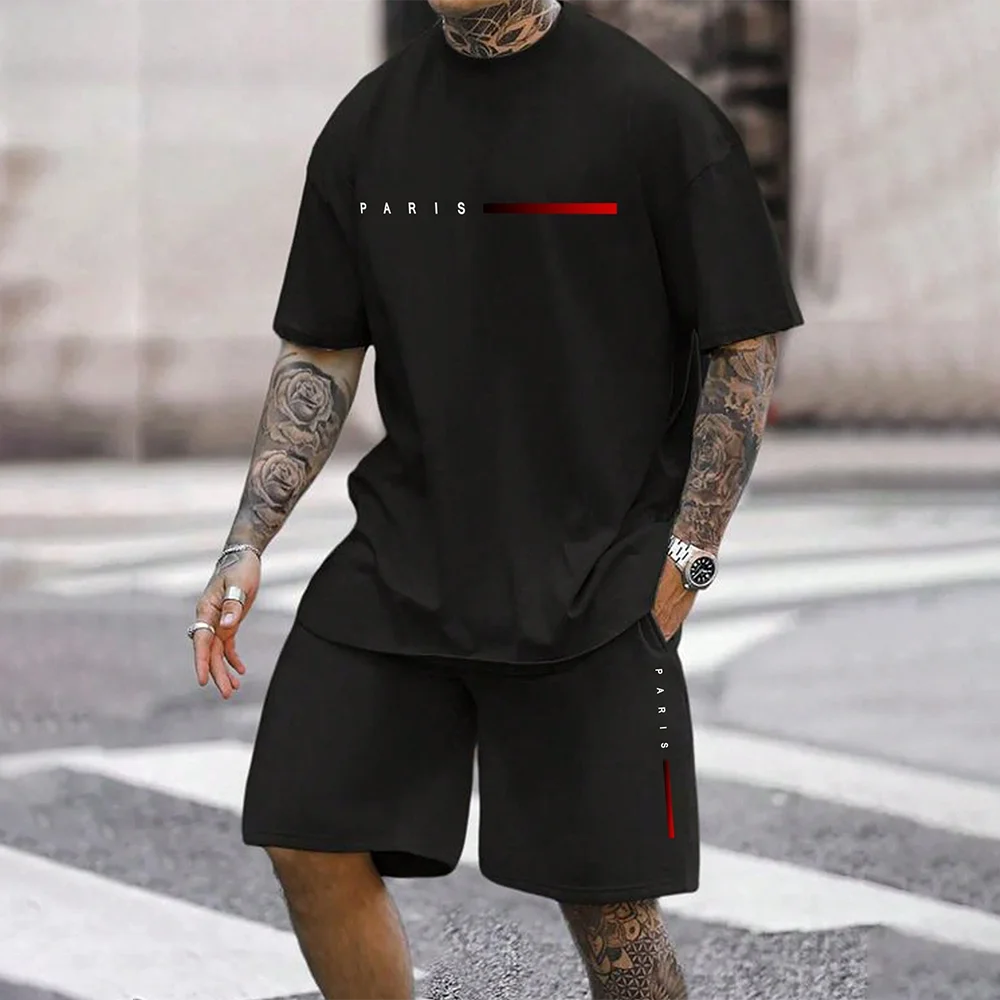 Ensemble homme imprimé à col rond – CLEVI Paris