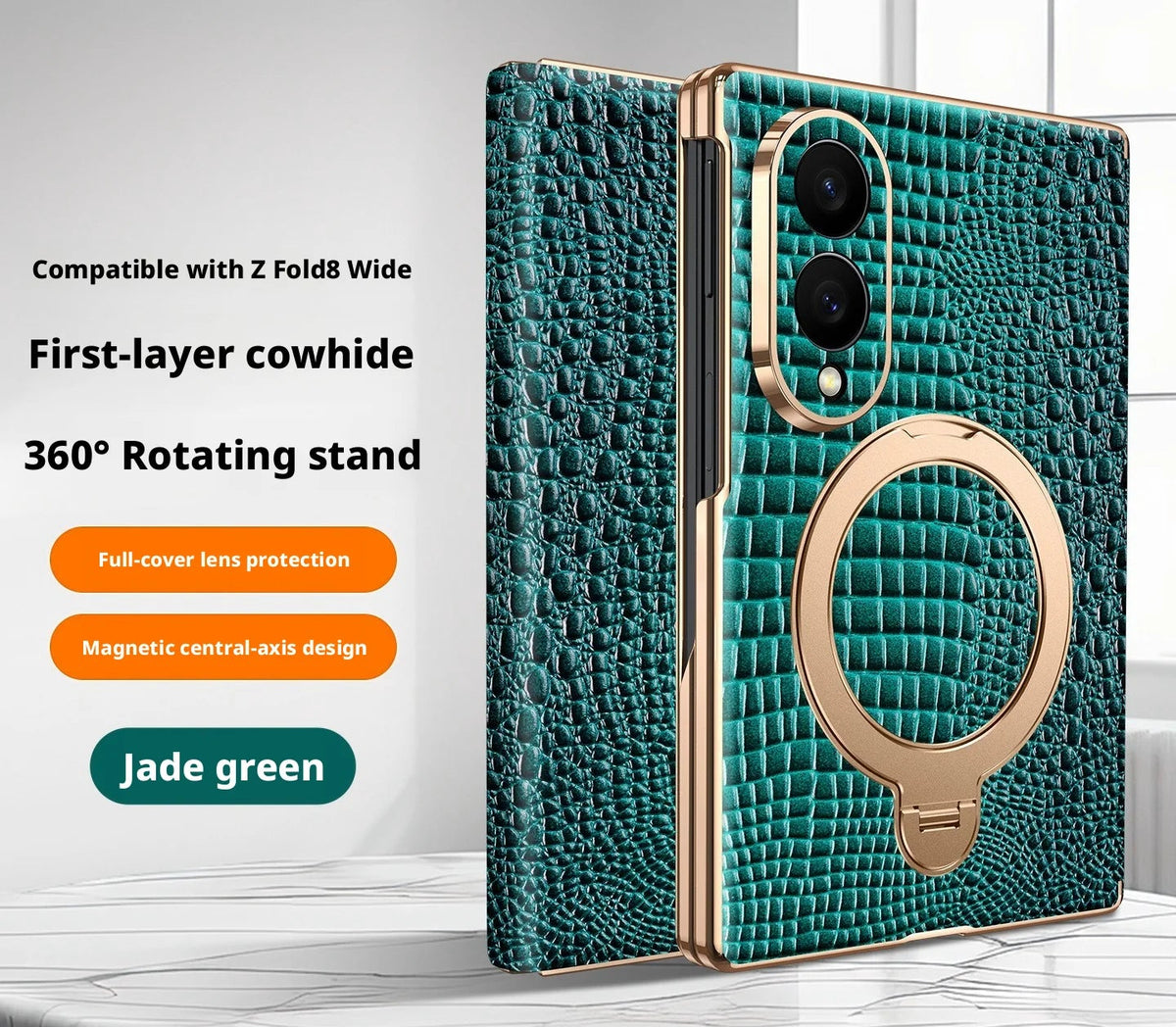 Étui Samsung Galaxy Z Fold motif crocodile – CLEVI Paris