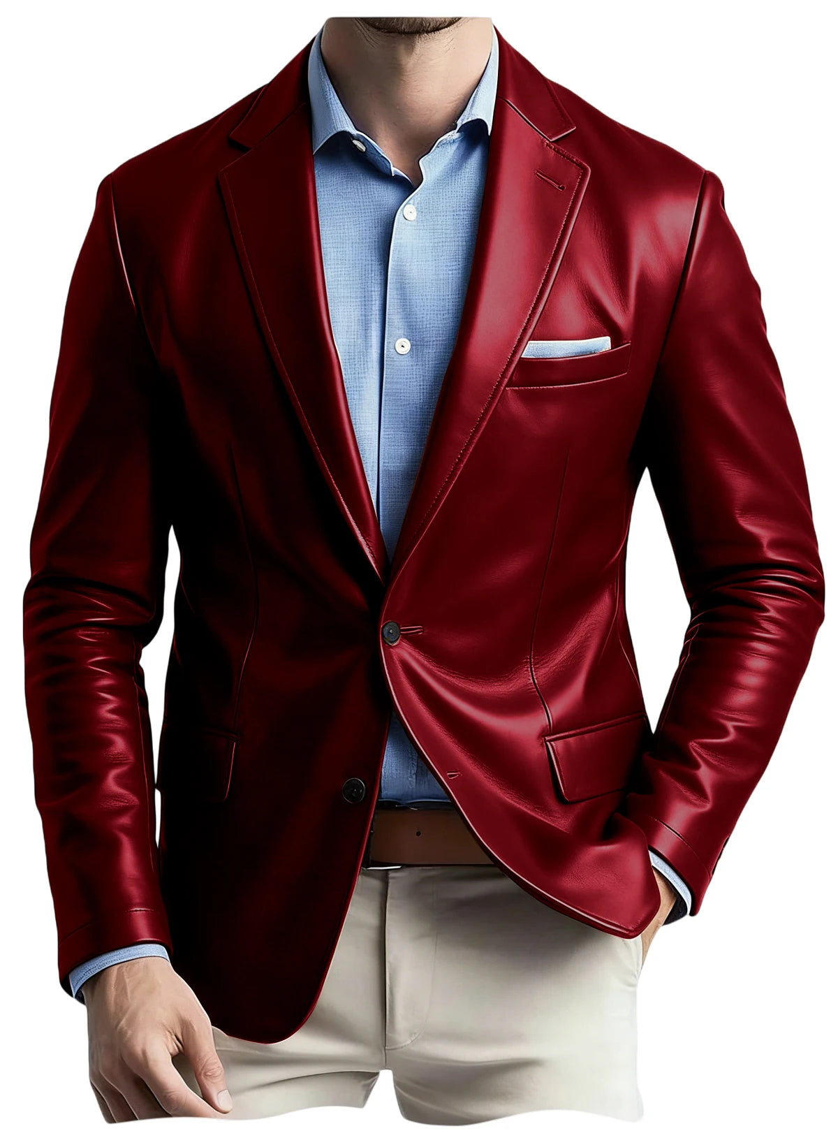 Blazer en similicuir pour homme – CLEVI Paris