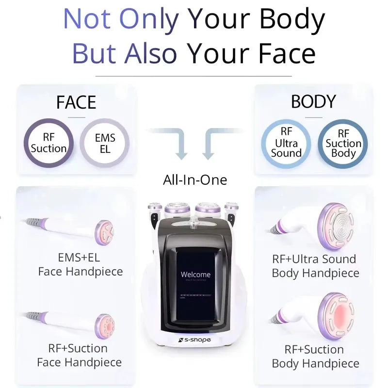 Appareil esthétique S-SHAPE cavitation 30 kHz – CLEVI Paris