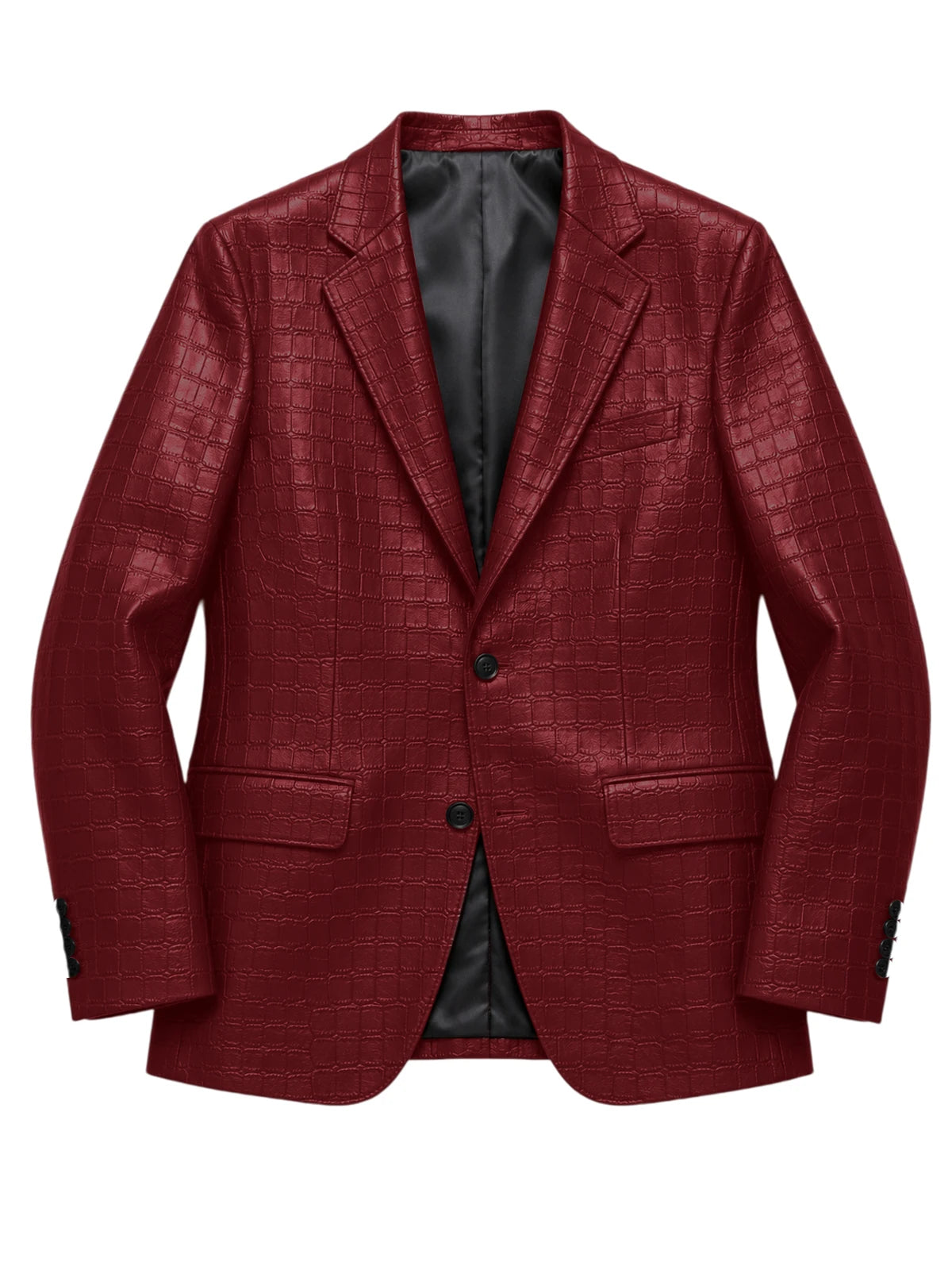 Blazer homme simili cuir crocodile à 2 boutons – CLEVI Paris