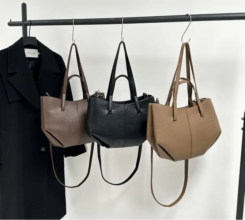 Grand Sac Cabas Femme Simili Cuir Anse Large Fermeture Aimantée – CLEVI Paris