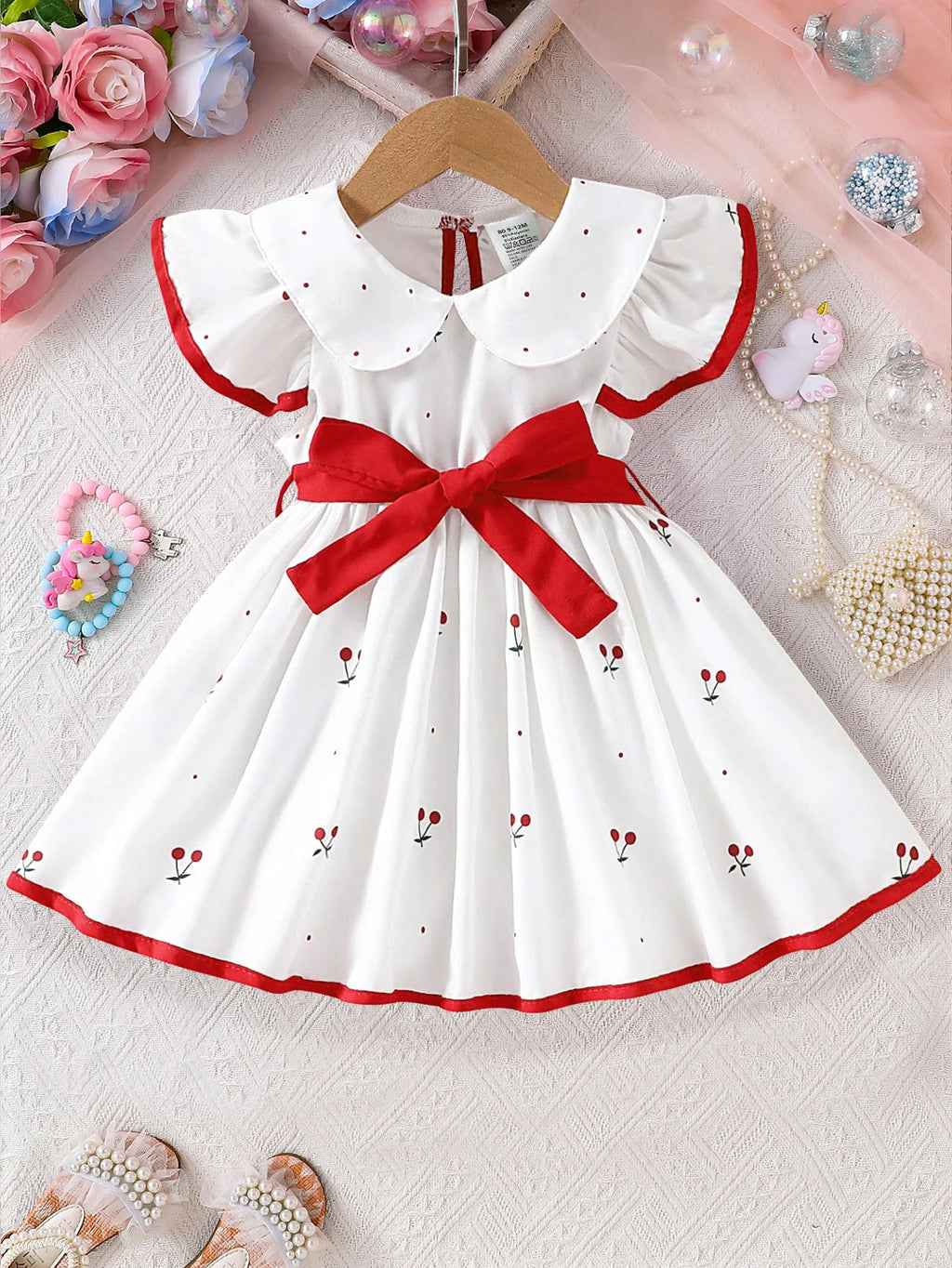 Robe bébé fille à manches bouffantes – CLEVI Paris