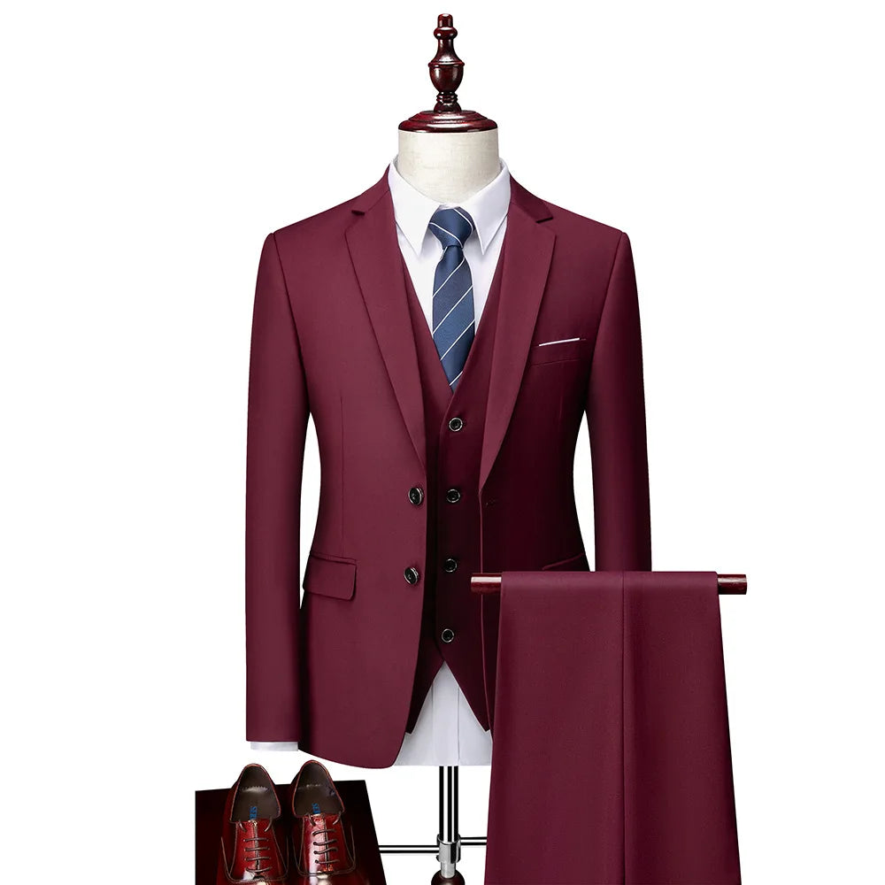 Costume homme 3 pièces en satin – CLEVI Paris