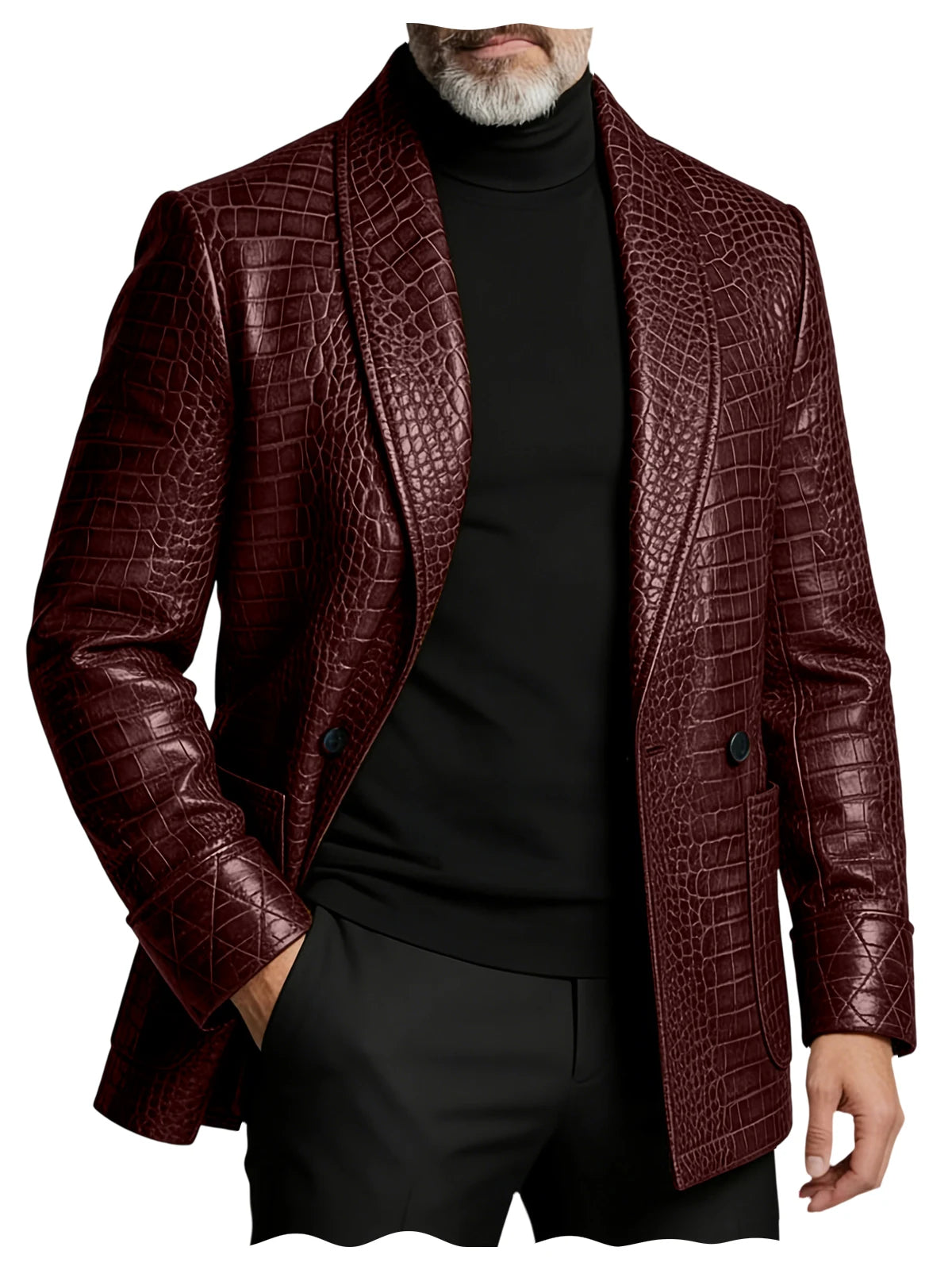 Blazer Homme Effet Croco Double Boutonnage – CLEVI Paris