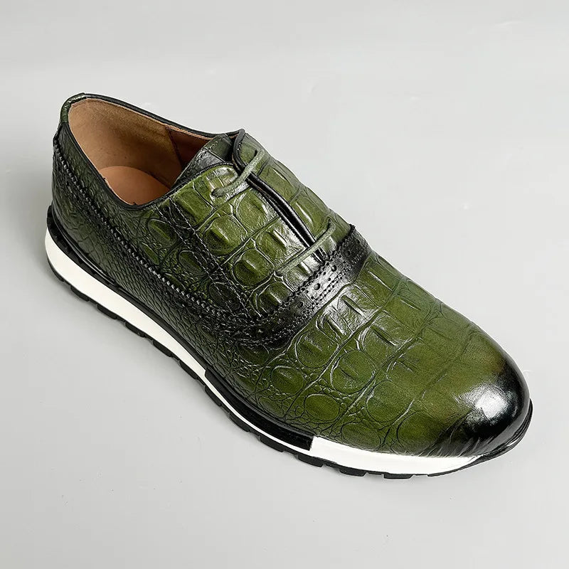 Sneakers en cuir à lacets pour homme – CLEVI Paris