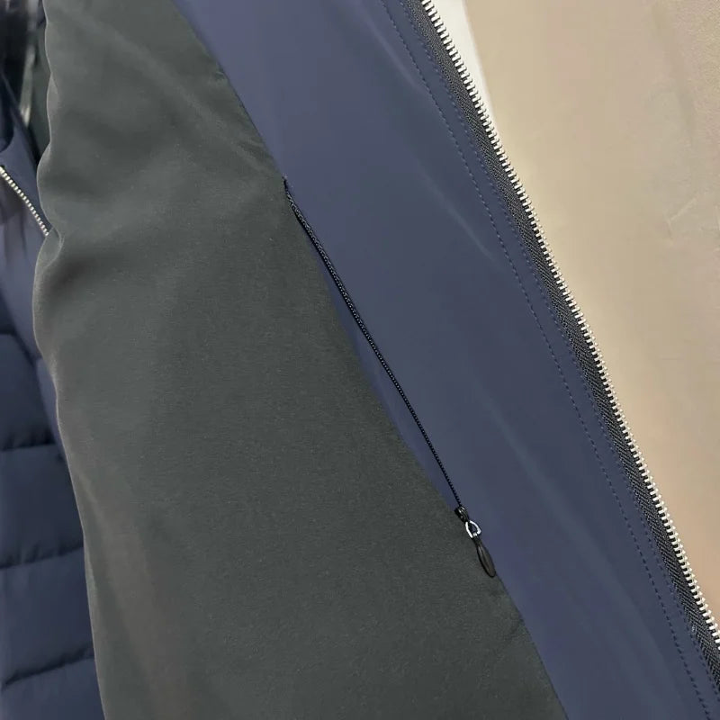 Veste homme à capuche bleu marine – CLEVI Paris