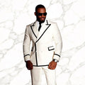 Costume Homme 2 Pièces Smoking Luxe Blanc Revers Pointu Slim Fit Mariage Cérémonie XS-5XL – CLEVI Paris
