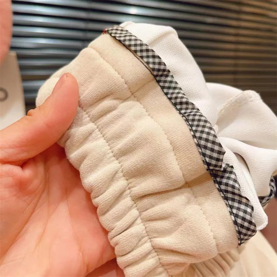Ensemble fille beige dentelle et jupe plissée – CLEVI Paris