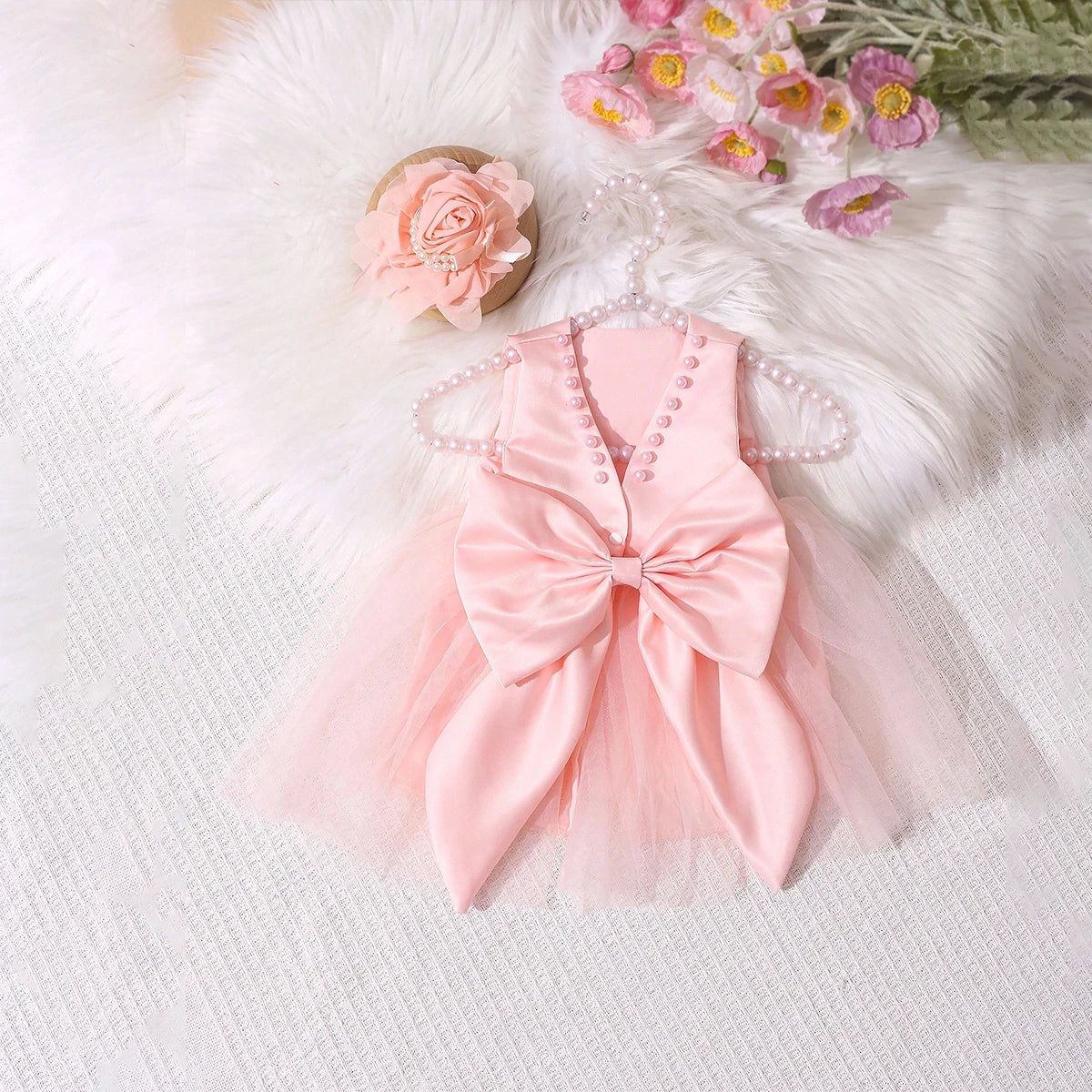 Tenue photo bébé fille robe et bandeau – CLEVI Paris