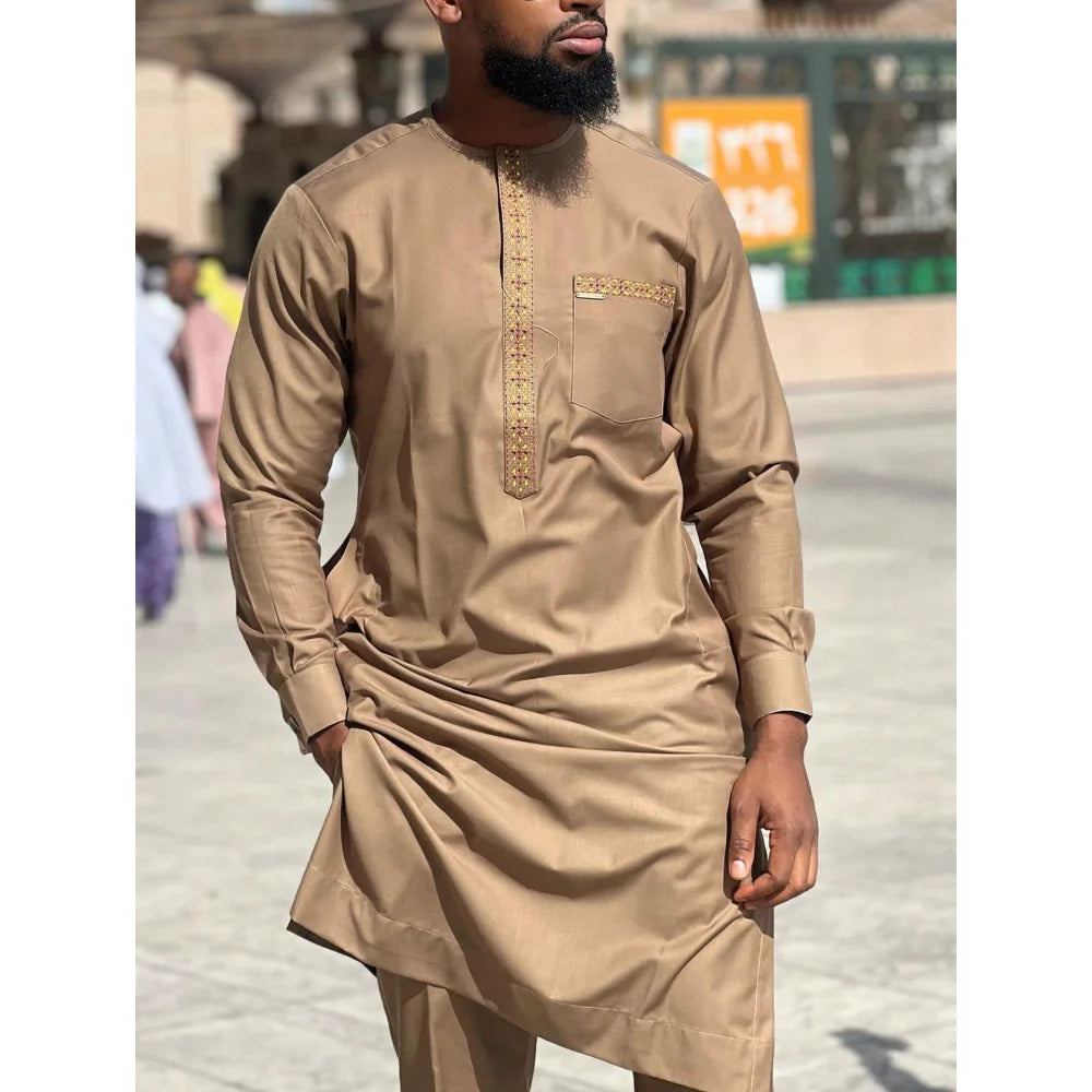 Ensemble Dashiki Homme Col Rond – CLEVI Paris