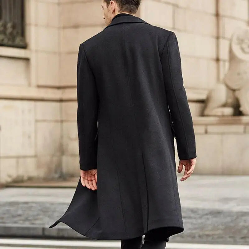 Manteau long boutonné homme – CLEVI Paris