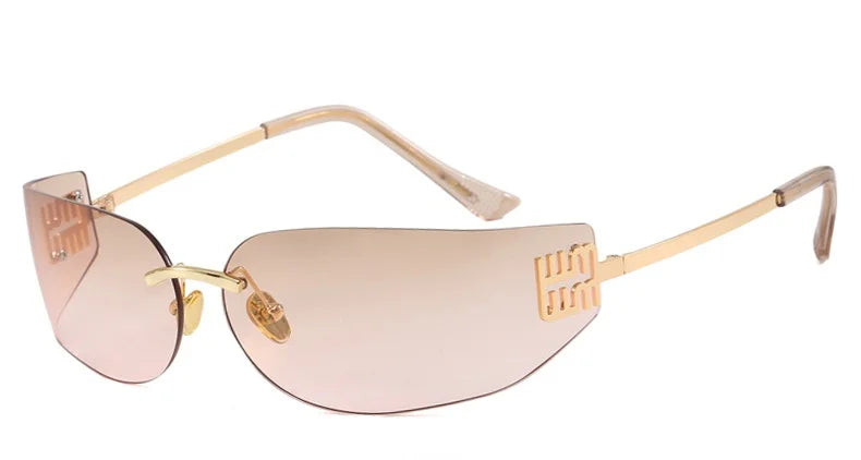 Lunettes de soleil femme sans monture Y2K – CLEVI Paris