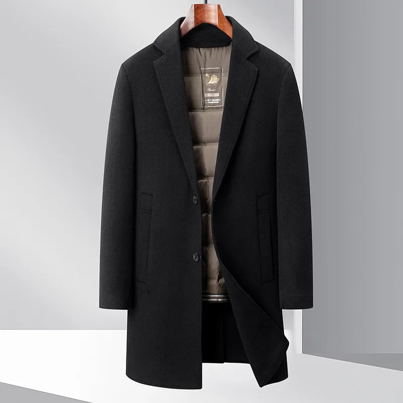 Manteau homme laine et doublure amovible – CLEVI Paris