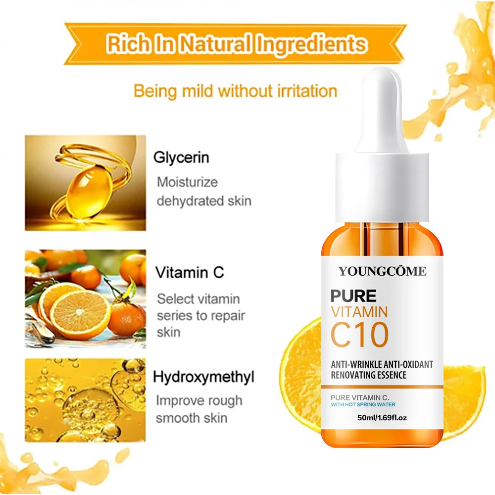 Sérum Éclat Vitamine C & Acide Hyaluronique YOUNGCOME – Anti-Taches & Anti-Âge – CLEVI Paris