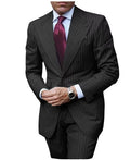 Costume 2 Pièces Homme Rayures Fines Coupe Slim Mariage – CLEVI Paris