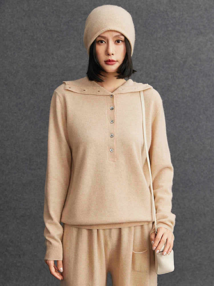 Pull à capuche ou pantalon cachemire femme – CLEVI Paris