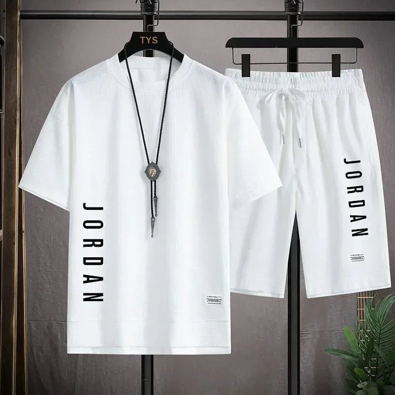 Ensemble homme imprimé avec short à cordon – CLEVI Paris