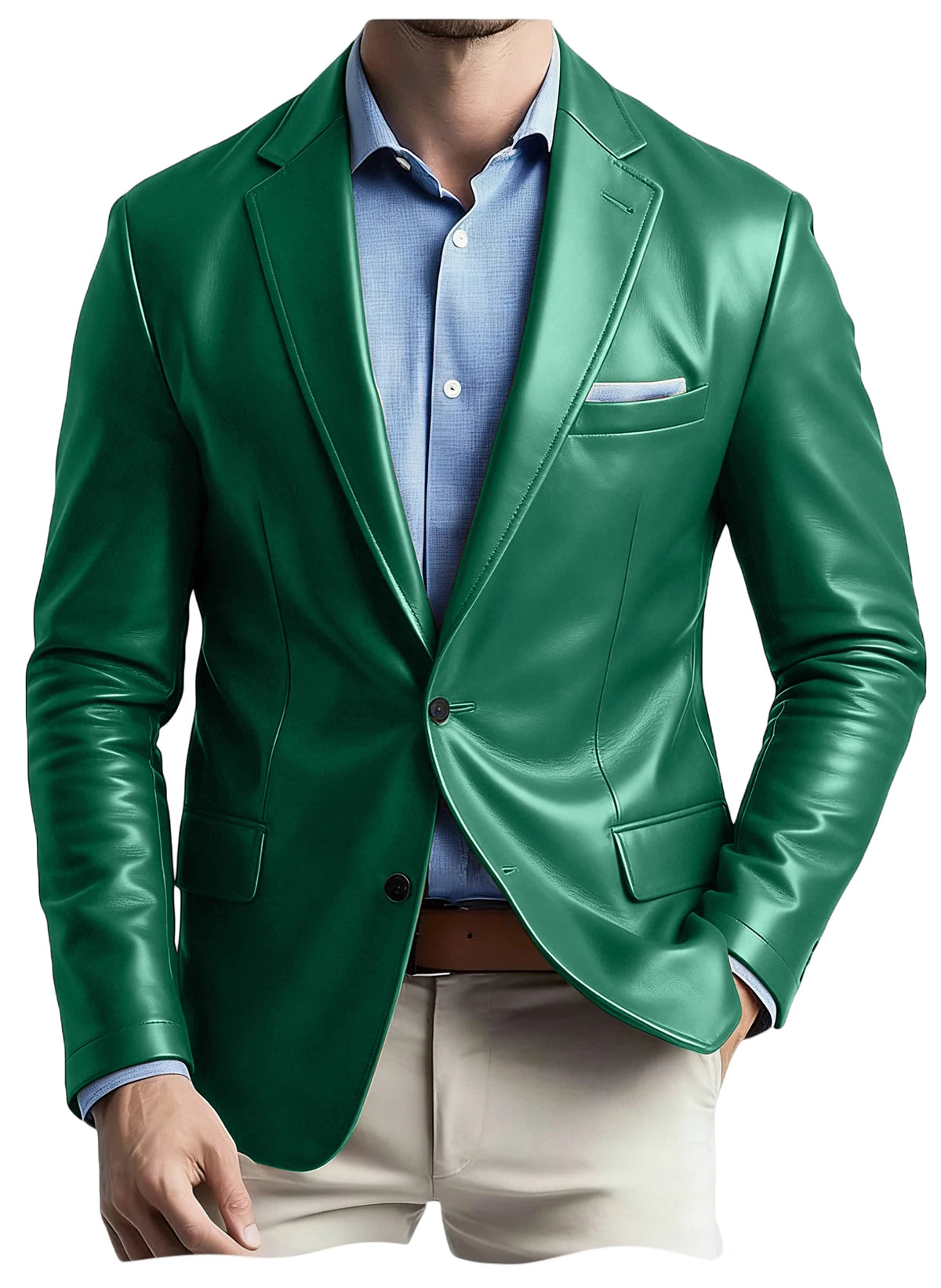 Blazer en similicuir pour homme – CLEVI Paris