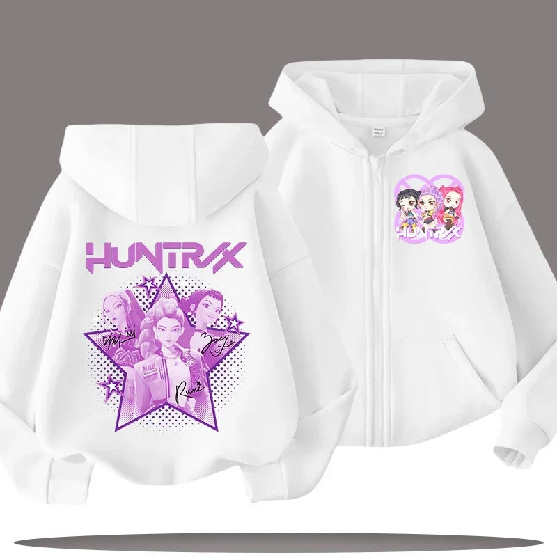 Sweat à capuche enfant zippé imprimé – CLEVI Paris