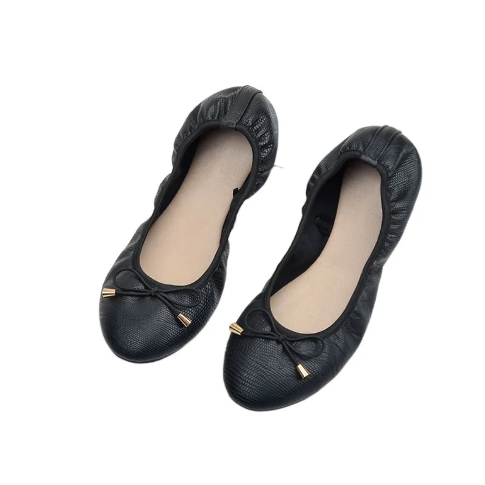 Ballerines femme souples à nœud – CLEVI Paris