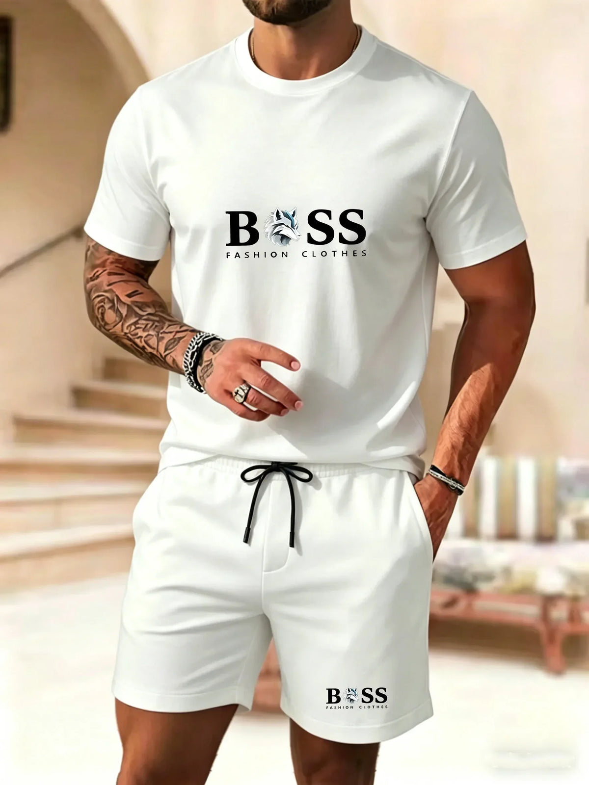 Ensemble homme d’été t-shirt et short – CLEVI Paris