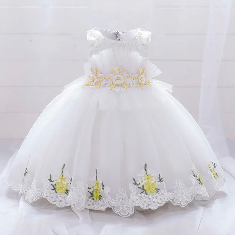Robe cérémonie bébé fille à fleurs – CLEVI Paris