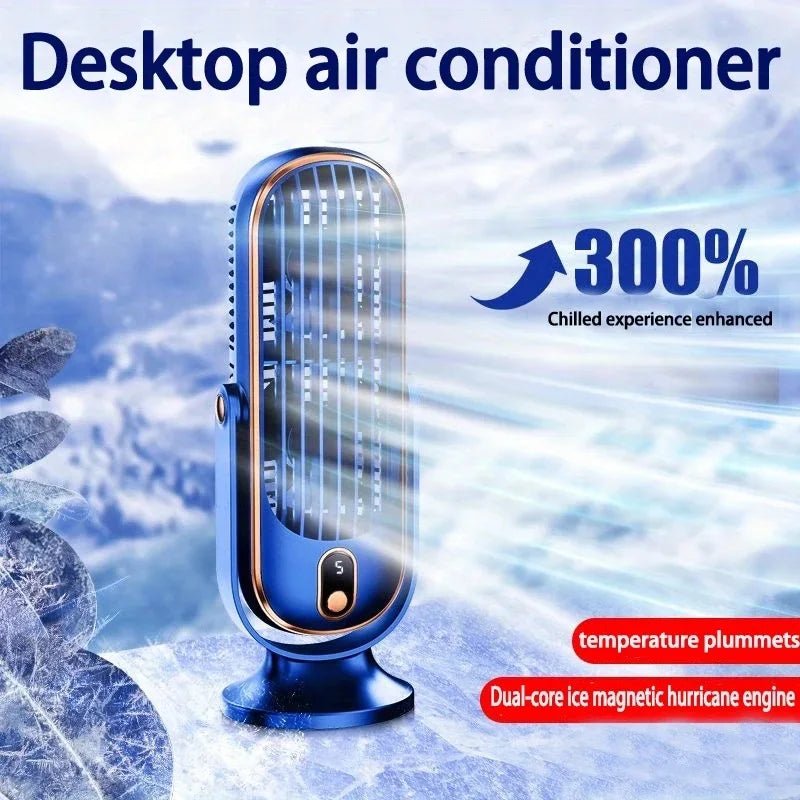Ventilateur de bureau rechargeable 5 vitesses – CLEVI Paris