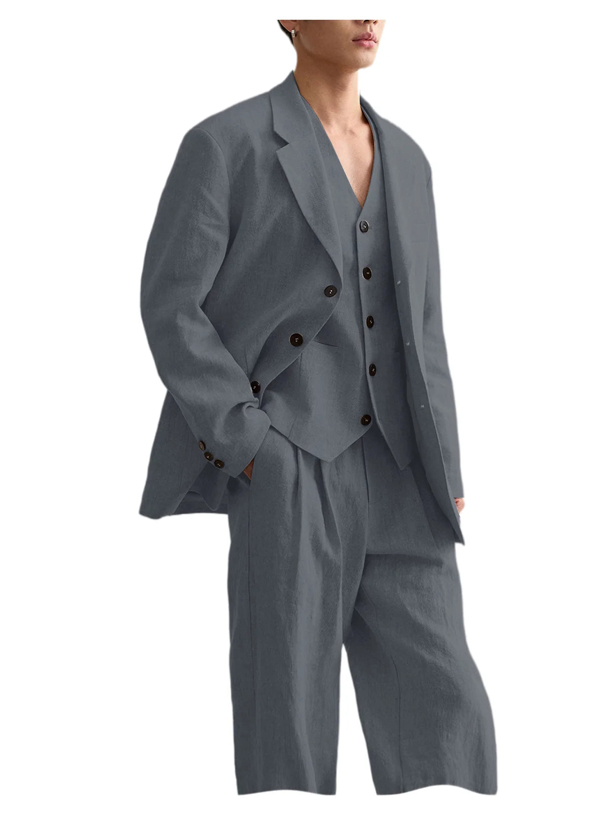 Costume Homme Lin 3 Pièces – CLEVI Paris