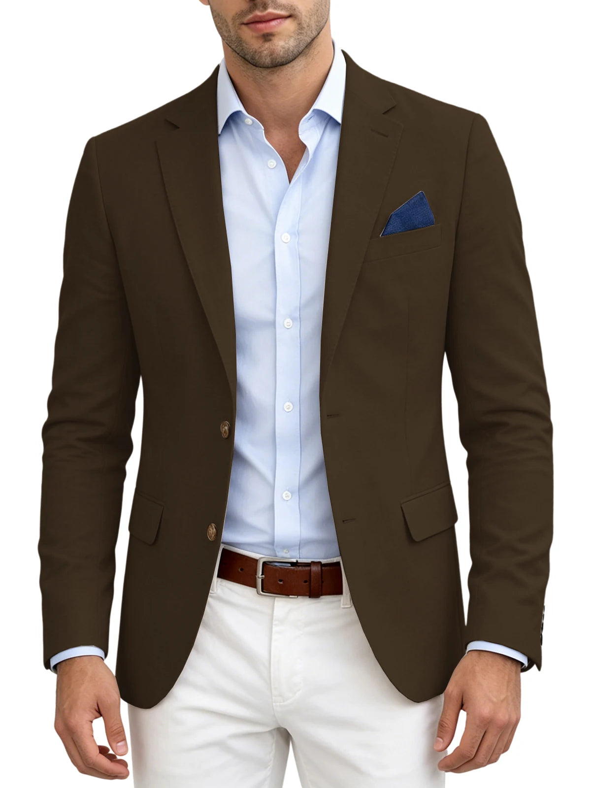 Blazer homme en lin mélangé, 2 boutons – CLEVI Paris