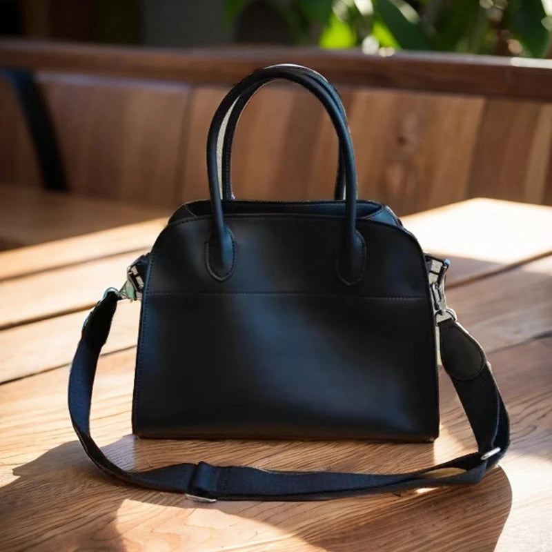 Tote Bag Cuir Vache Pleine Fleur Femme 2 Tailles Classique – CLEVI Paris