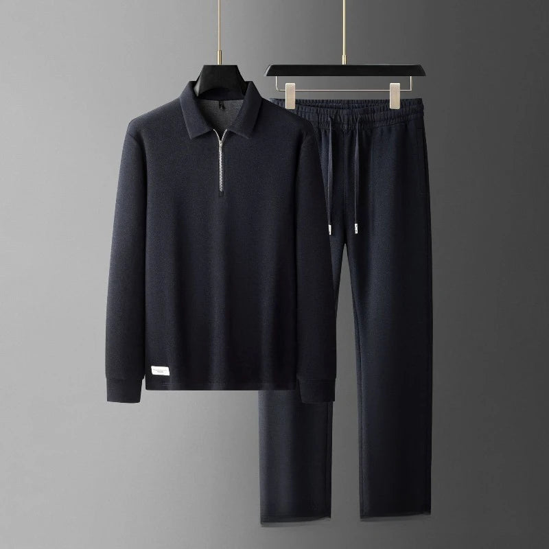 Ensemble homme polo zippé et pantalon Minglu – CLEVI Paris