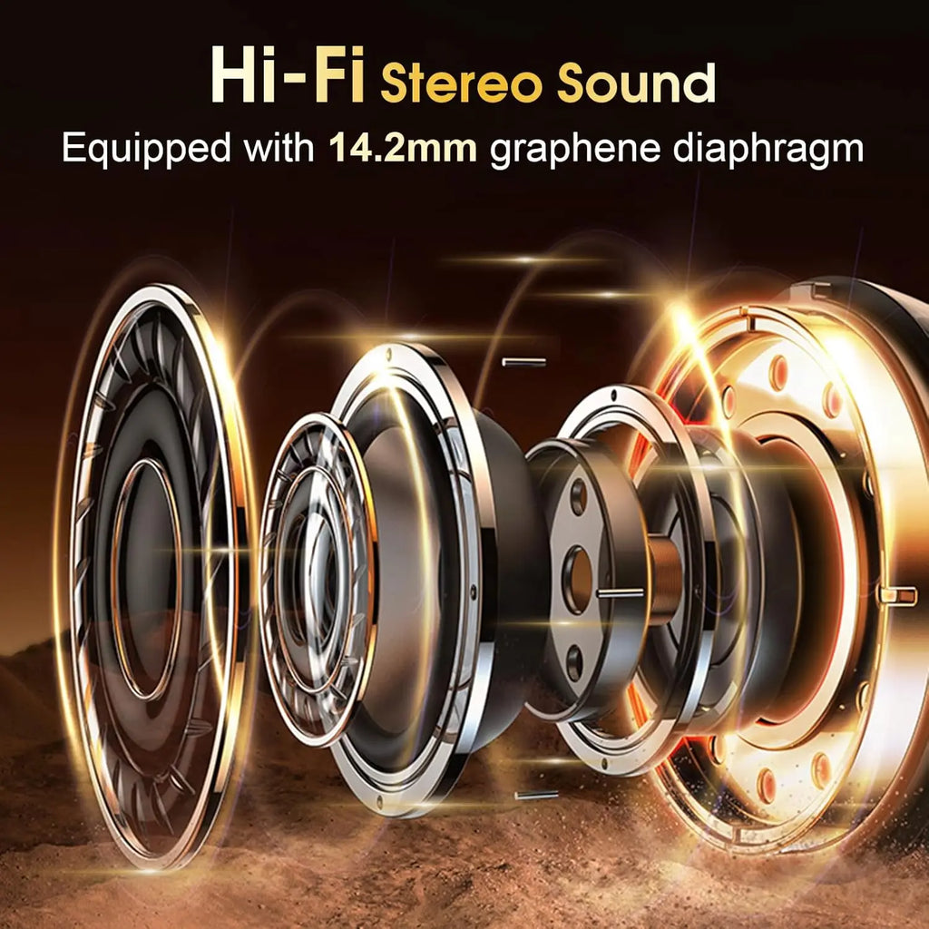 Écouteurs TWS GDLYL HD65 Bluetooth 5.4 75H LED IPX7 – CLEVI Paris