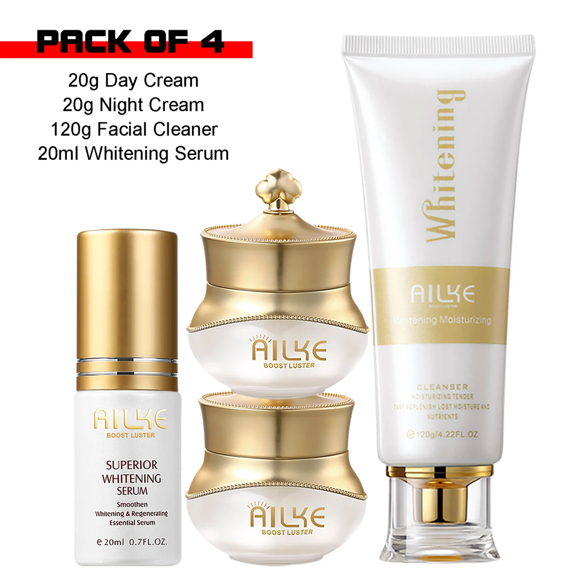 Gamme Soins Visage AILKE White Rose – Blanchissant, Anti-Taches & Anti-Rides – CLEVI Paris