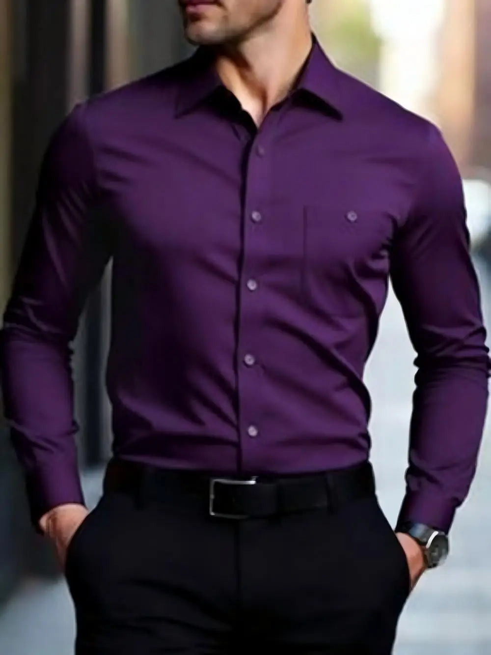 Chemise homme unie élégante – CLEVI Paris