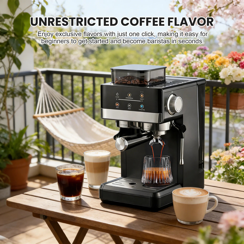 Machine expresso avec moulin intégré, écran tactile – CLEVI Paris