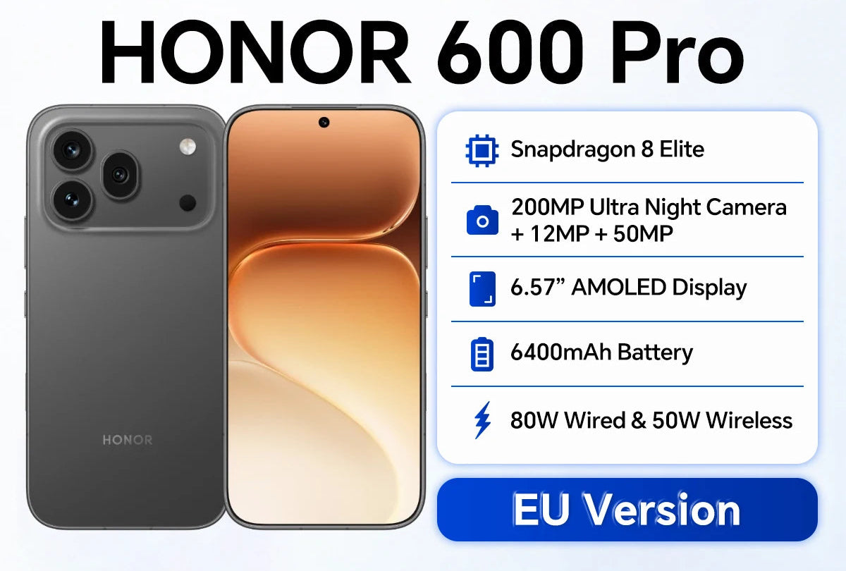Smartphone HONOR 600 Pro 5G 512 Go – CLEVI Paris