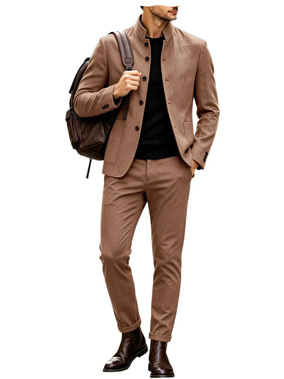 Costume homme 2 pièces col montant – CLEVI Paris