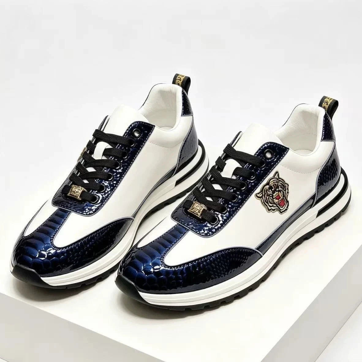 Sneakers en cuir à lacets pour homme – CLEVI Paris