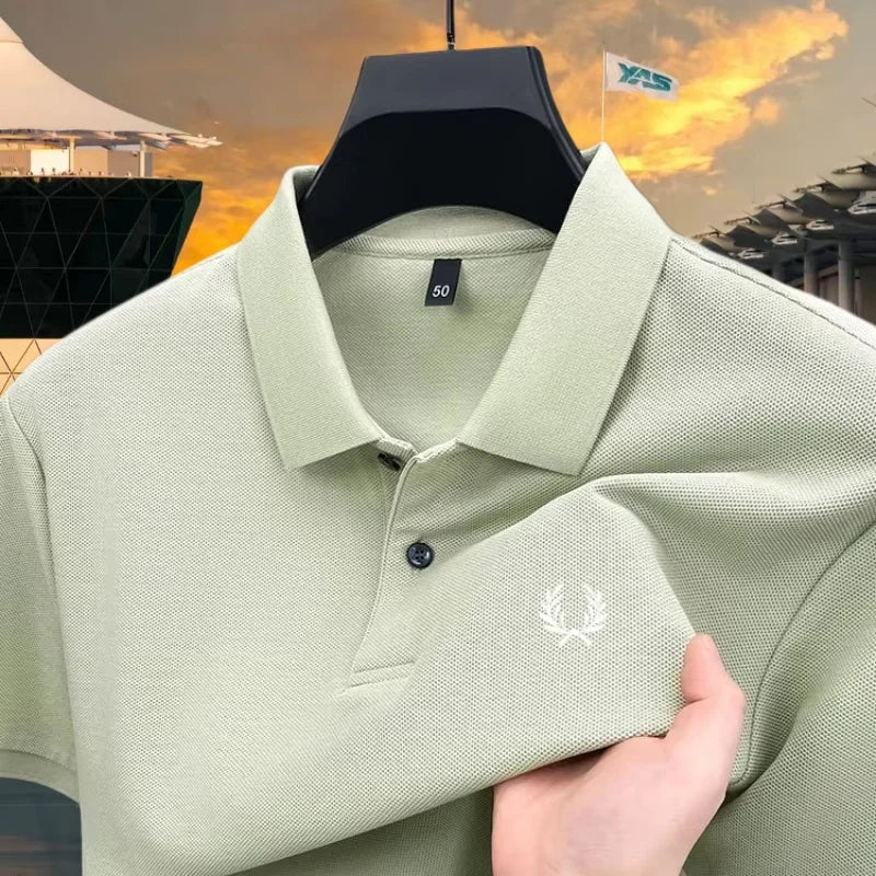 Polo Homme 100% Coton Broderie Épi Slim Fit Anti-Froissage Golf Casual Été M-4XL – CLEVI Paris