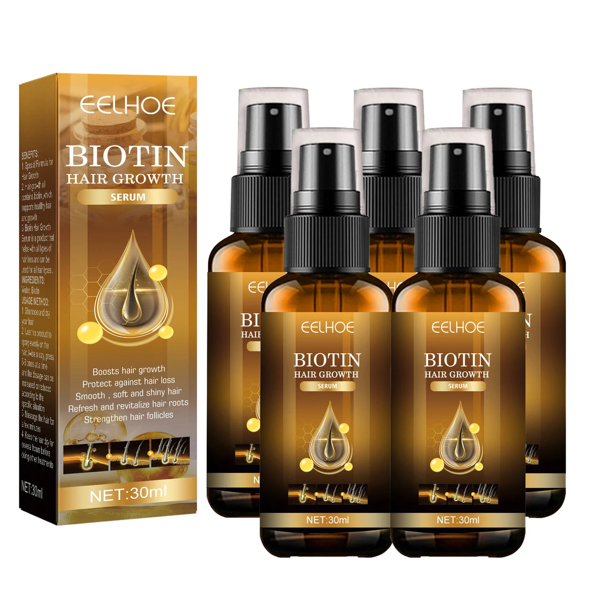 Spray capillaire biotine EELHOE 30 ml – CLEVI Paris
