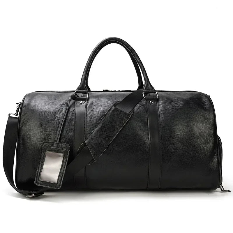 Sac de Voyage Homme Cuir Vache Véritable Compartiment Chaussures – CLEVI Paris