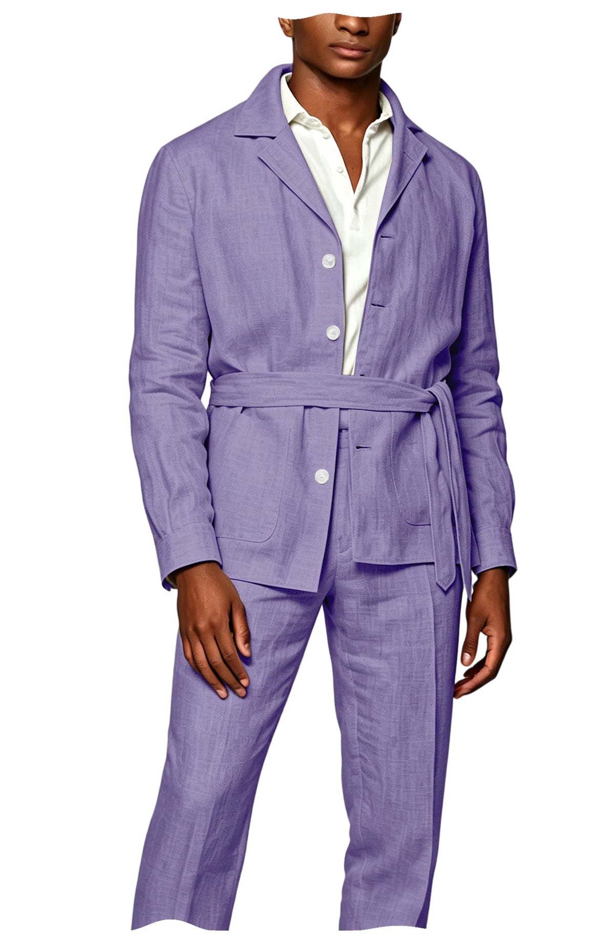 Costume lin-coton homme 2 pièces – CLEVI Paris