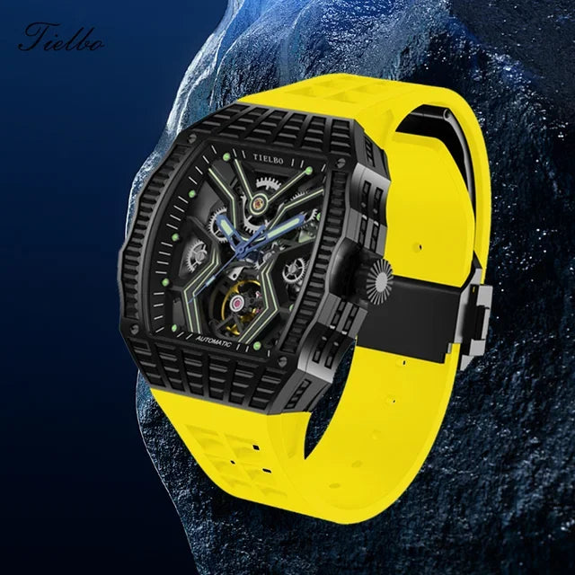 Montre Automatique Squelette Saphir Cristaux Homme – CLEVI Paris
