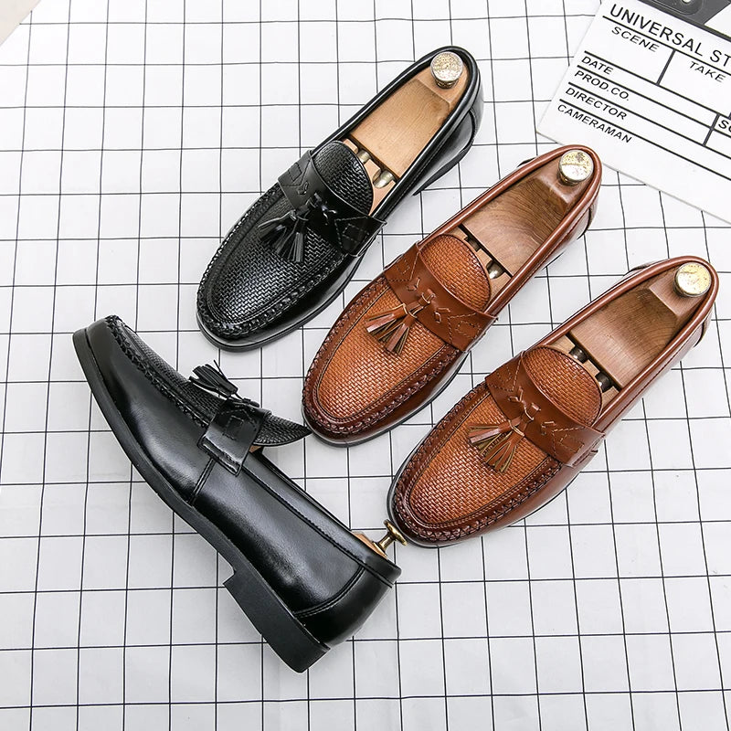 Mocassins Brogues PU Homme Bout Pointu Business & Mariage – CLEVI Paris