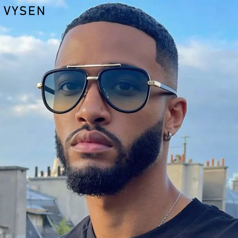 Lunettes homme ovales aviateur double pont – CLEVI Paris