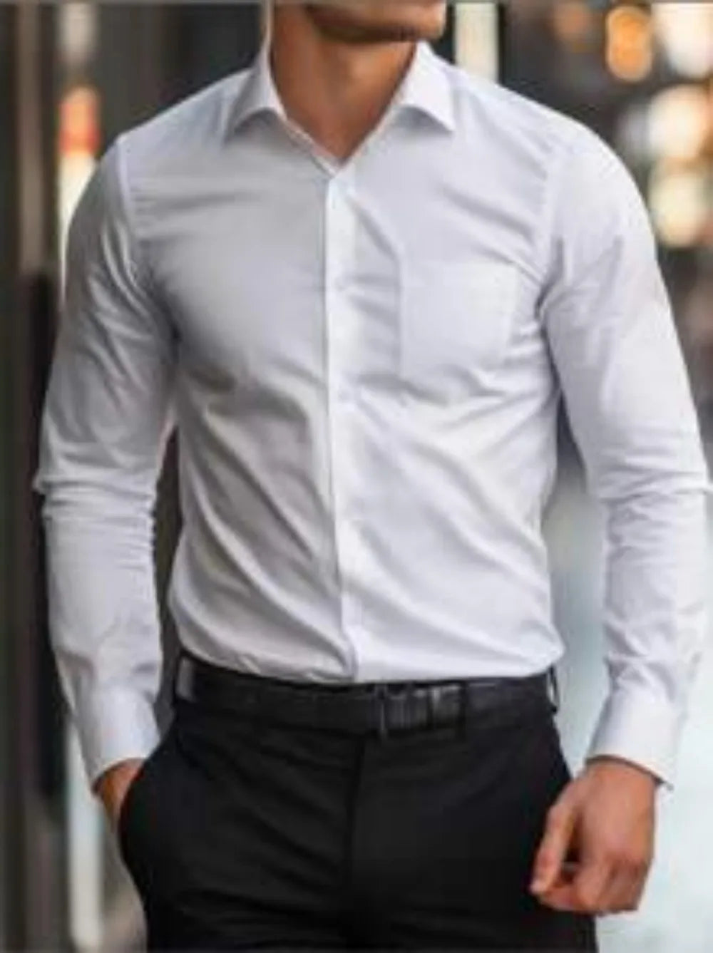 Chemise homme business unie en soie – CLEVI Paris